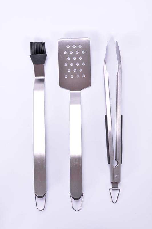 BBQ tools 3pcs per set (spatular, tong, brush)