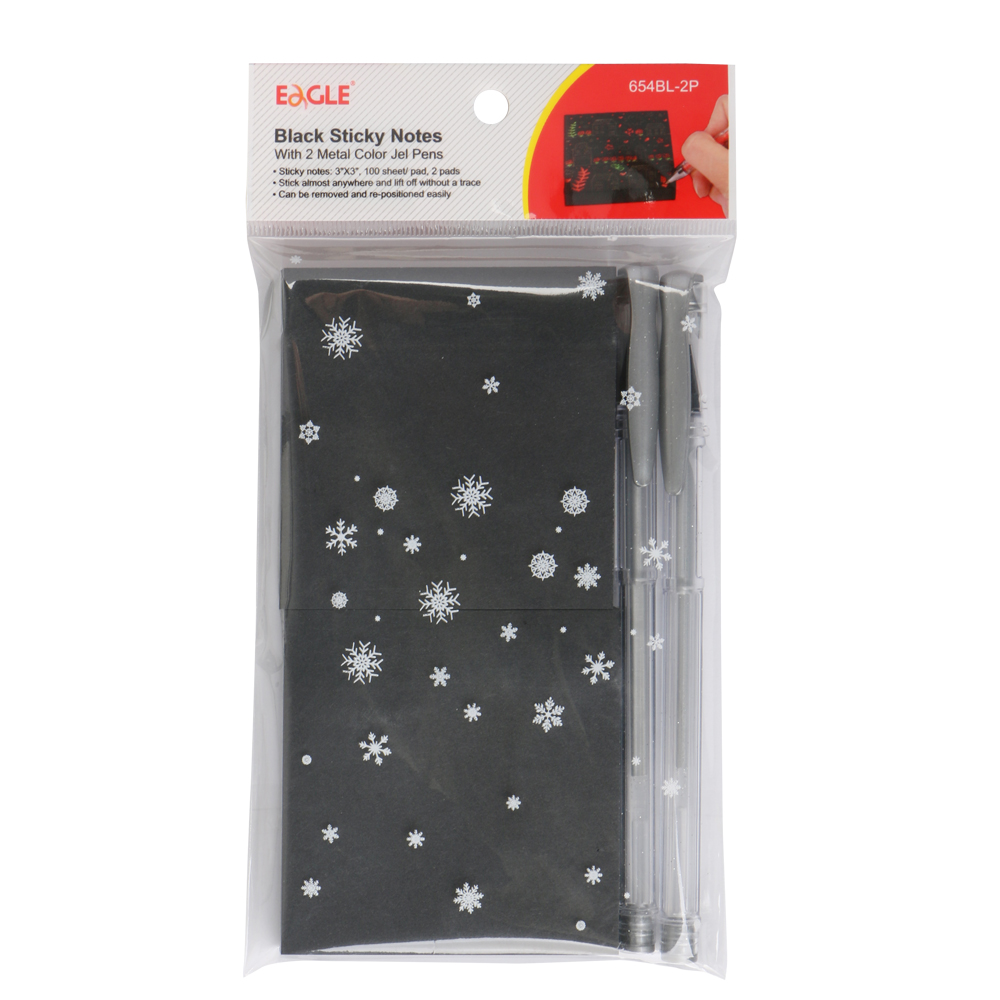 Black Sticky Notes Set