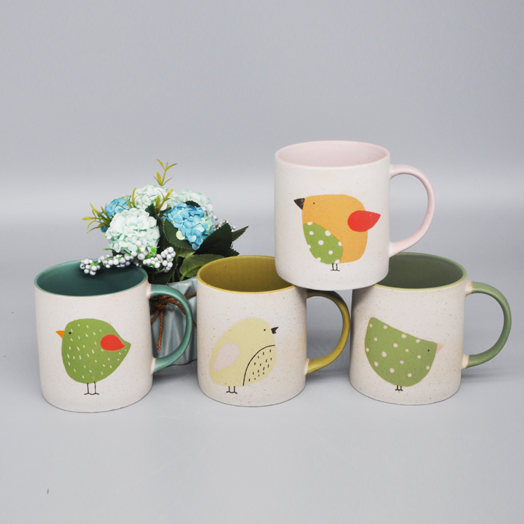 14oz animal high-end color mud reduction flame matte frosted ceramic cup