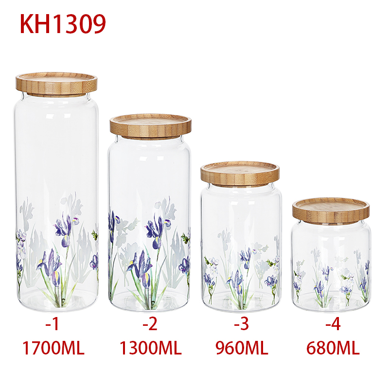 Storage bottles, storage jars, glass bottles, sealed jars，decal