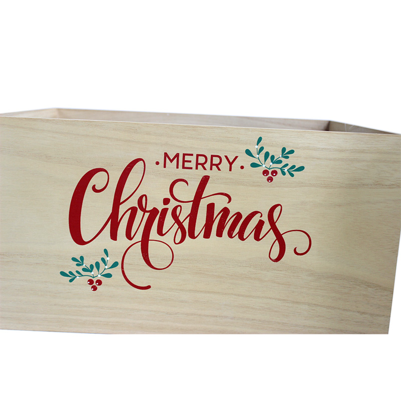 Wooden screen printing storage gift basket boxes