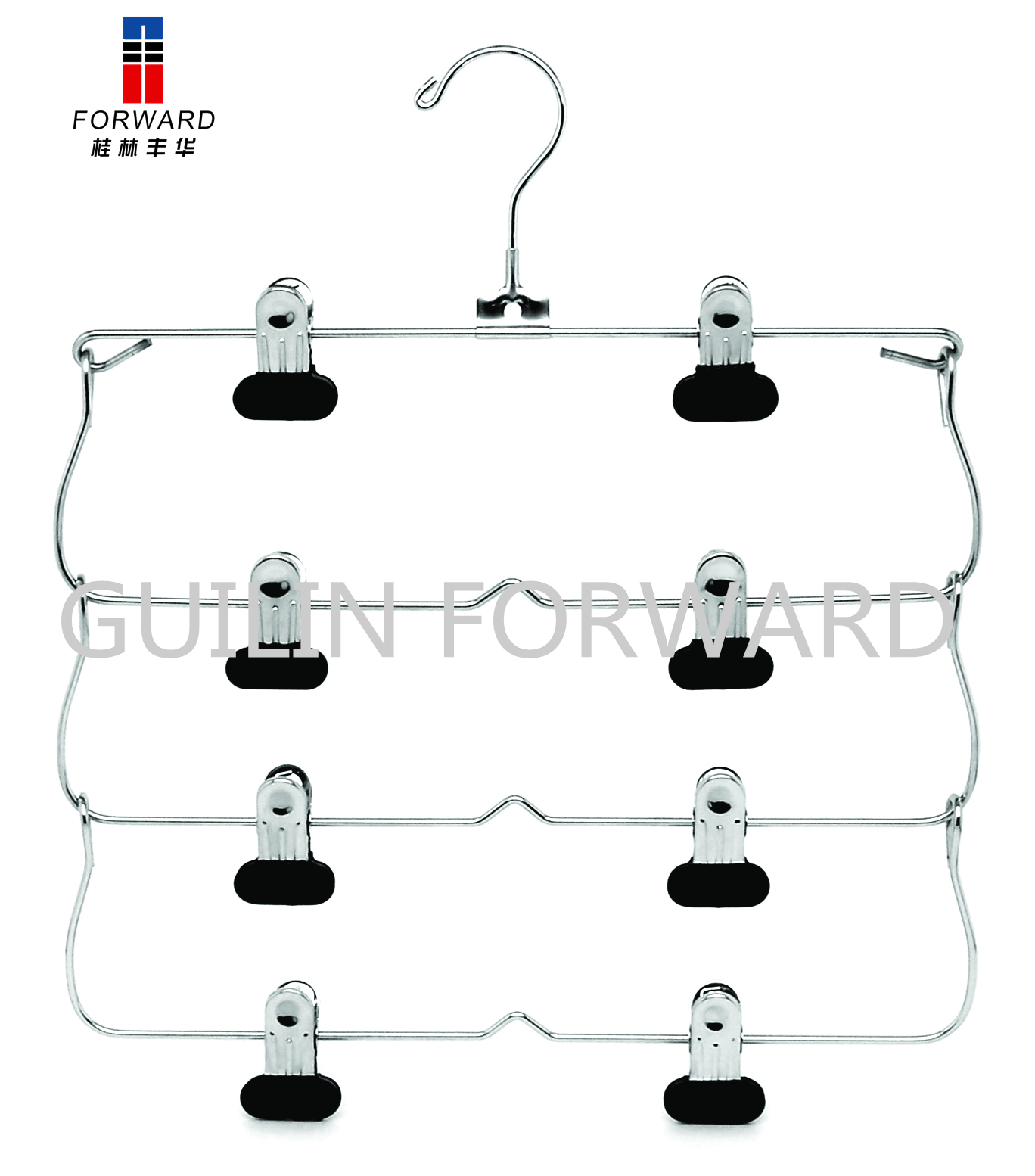 Metal hanger with chrome plated