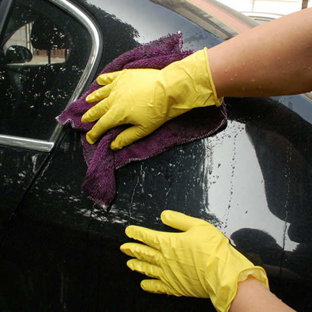 Range latex household gloves.Dipped flock,water proof,anti slip