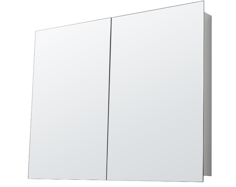 Aluminium mirror cabinet