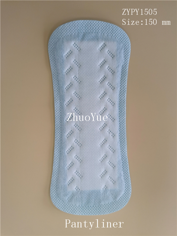 Disposable pantyliner with gentle comfortable 150mm for feminine menstrual