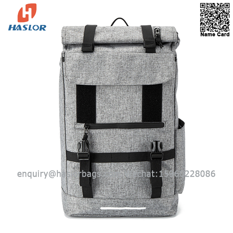 01 haslor Backpacks for men backpacks with large capacity, roll cover travel bags for leisure sports students schoolbags