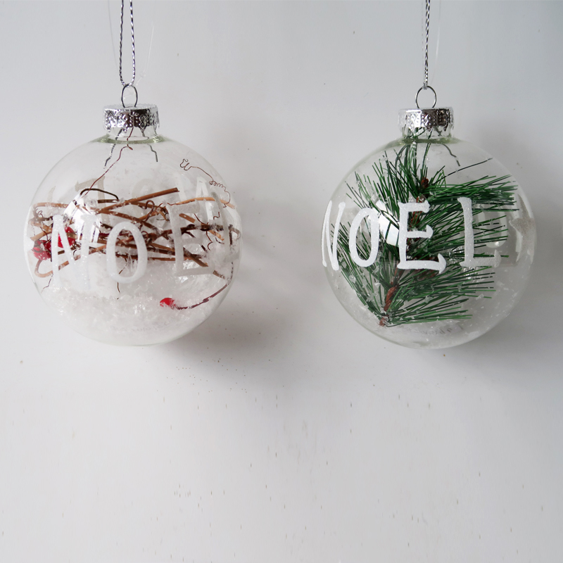 Glass ball christmas hanging ornament