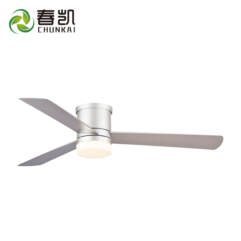 52 inch DC motor ceiling fan 3 splint fan blades with remote with LED light