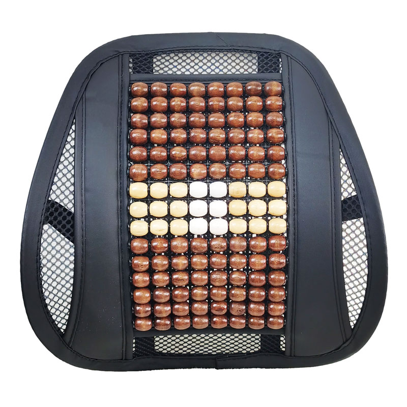 High quality wood bead backrest seat lumbar support waist cushion for car and office chair