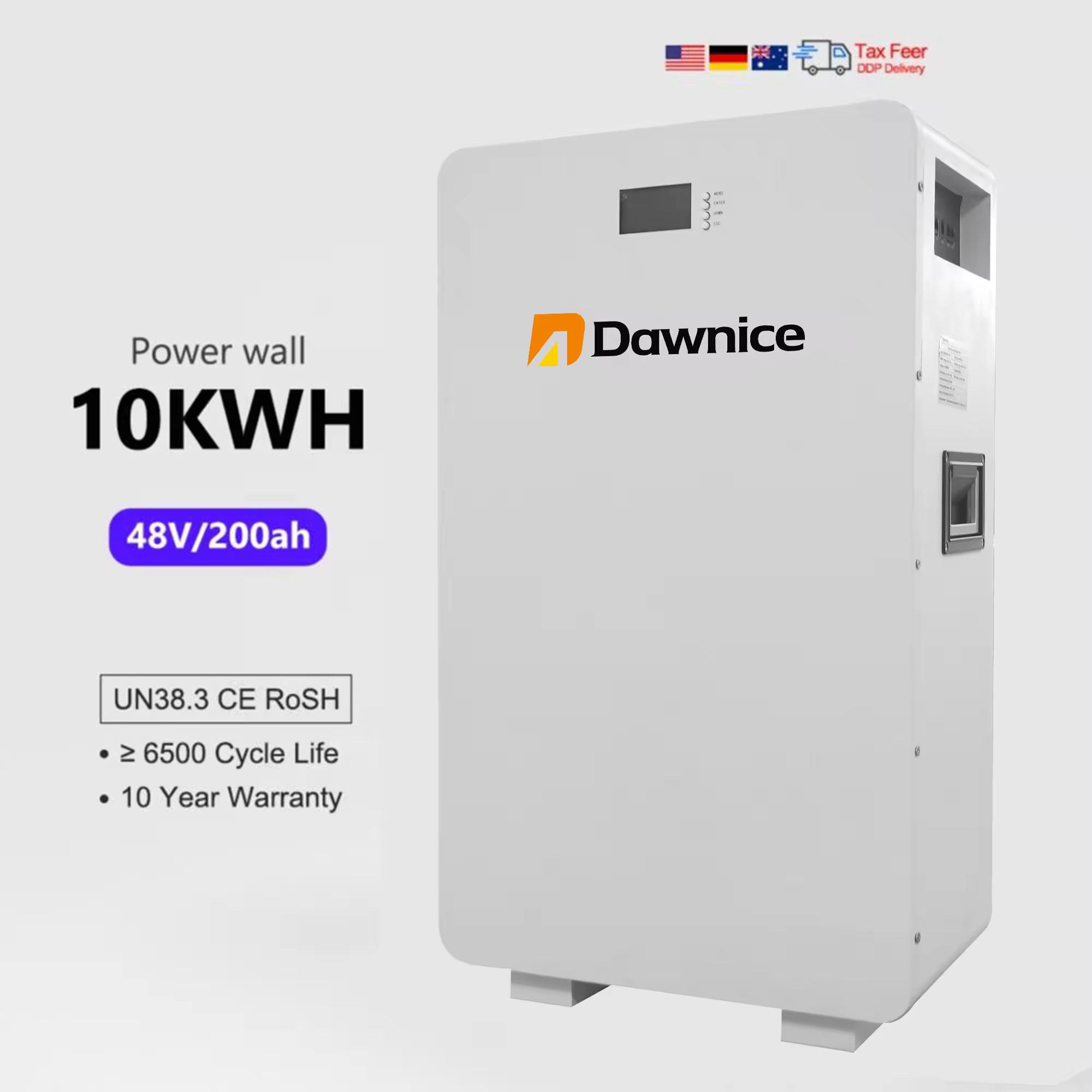 Dawnice energy lifepo4 lithium battery 5.12kwh 10kwh 15kwh 20kwh 48v home energy storage powerwall