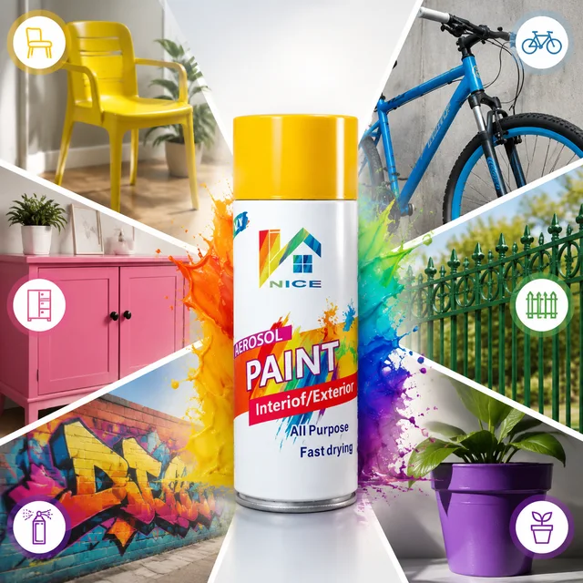 400ml General Purpose Acrylic Spray Paint Fast Dry High Coverage for Metal Wood Plastic OEM ODM Fast Drying Spray Paint
