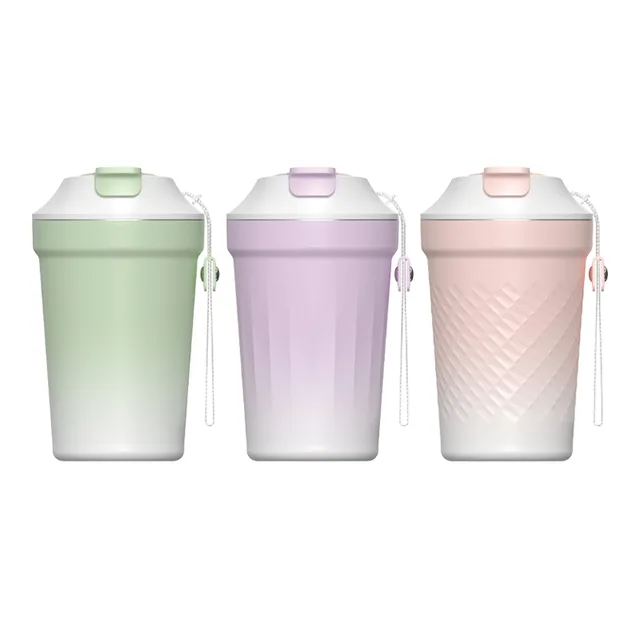 Double‑Wall Vacuum Insulated Tumbler, Dual‑drink Lid with Carrying Strap
