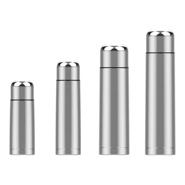 Double-Wall Vacuum Insulated Flask SS screw cup-cap Classic bullet flask Slim body