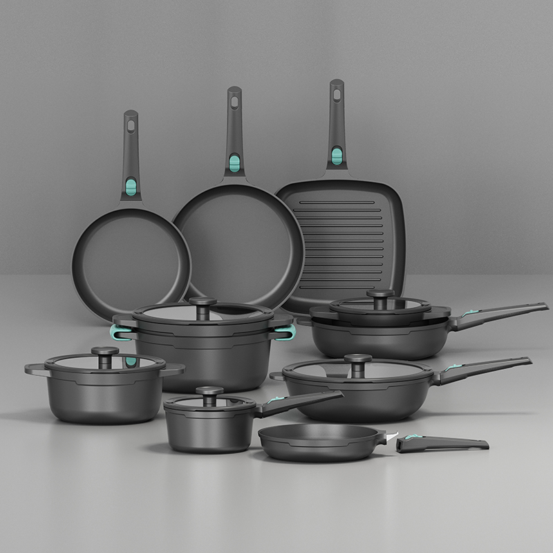 Die‑cast Aluminum Non‑Stick Cookware Set