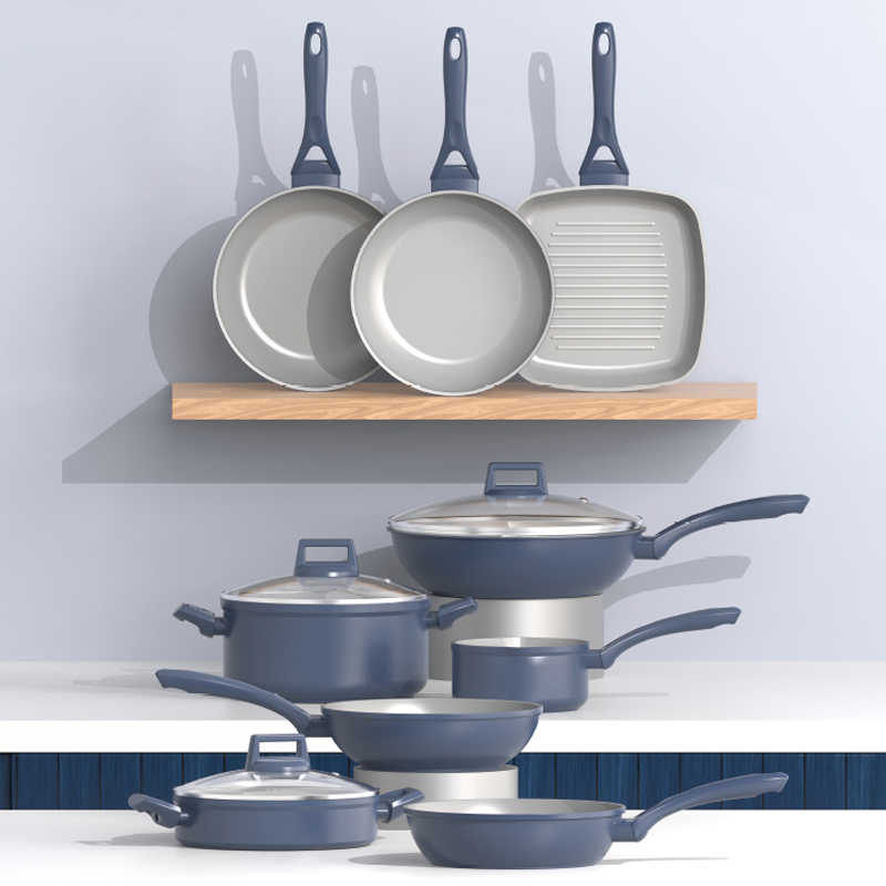 Aluminum imitation pressure non-stick cooking pot set