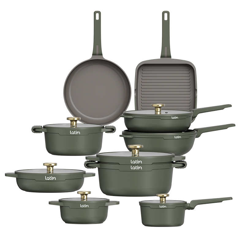 Die‑cast Aluminum Non‑Stick Cookware Set