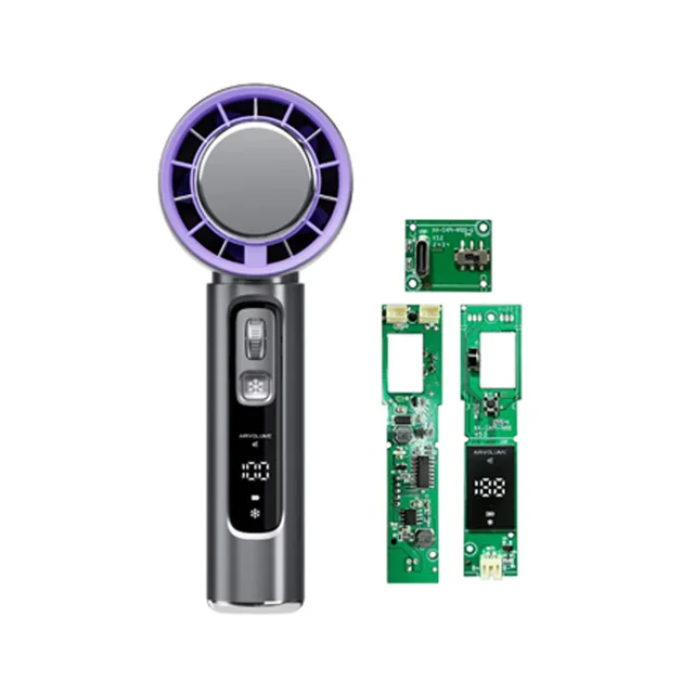 Handheld Small Fan USB Charging Three-speed Mute Circuit Board Motherboard