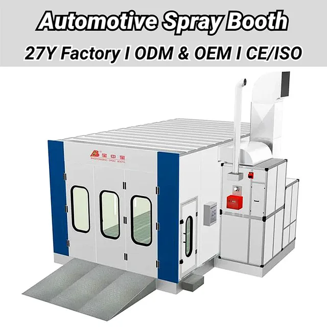 CE Approved High Quality BZB-8400 Spray Booth Dual Fan Air Circulation Diesel Heating Car Spraying Oven