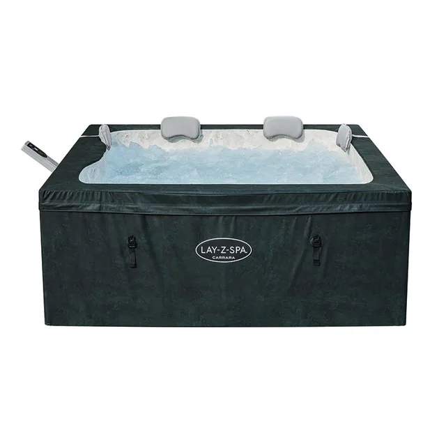Lay-Z-Spa® 64.5" x 64.5" x 25.5"/1.64m x 1.64m x 65cm Carrara ThermaCore UltraFit Smart AirJet 6 Green Square