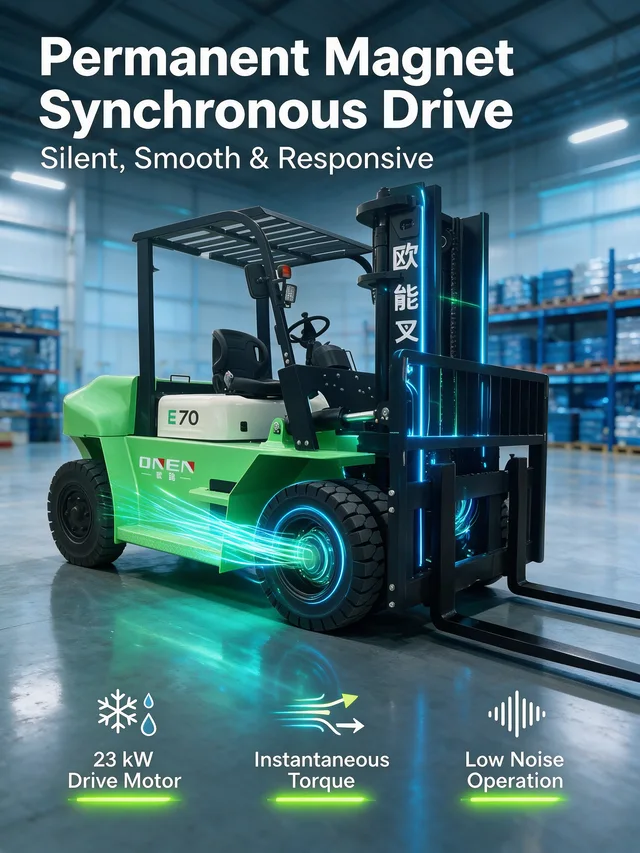 ONEN 7T Li-ion Counterbalance Electric Forklift, Lift 3m