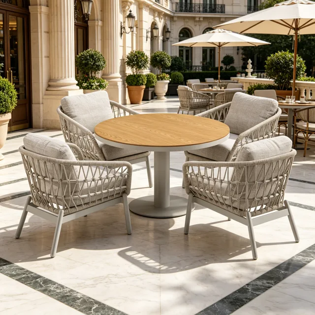 Aluminum outdoor furniture dining set