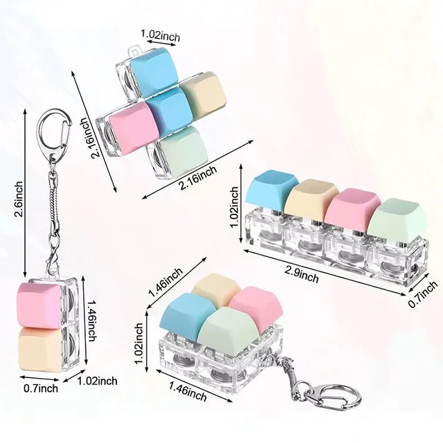 Wholesale Custom Keyboard Keycap Keychain Stress-Relief Toy