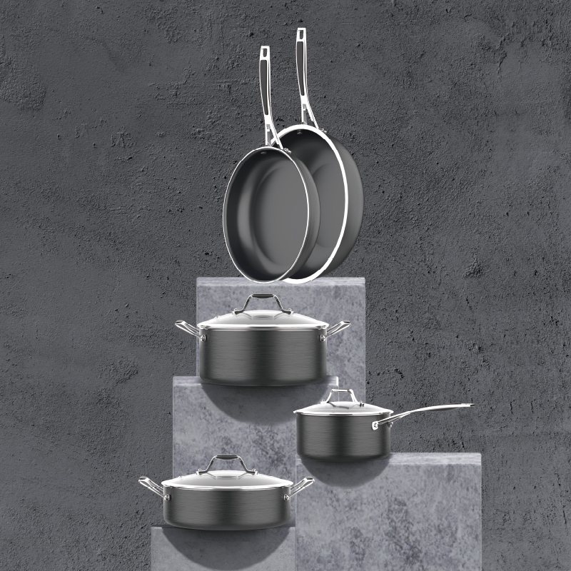 Pressed Aluminum Non‑Stick Cookware Set
