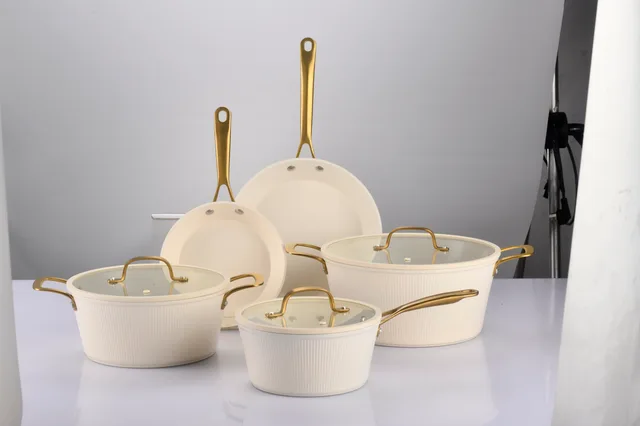Ceramic coating ncie durable non stick cookware set