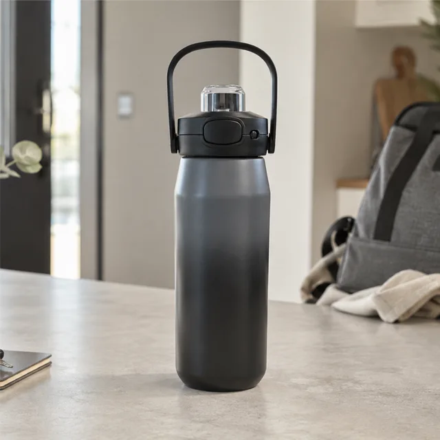 Stainless Steel Insulated Water Bottle Steel Vaccum Thermal Flask Travel Bottle with Handle