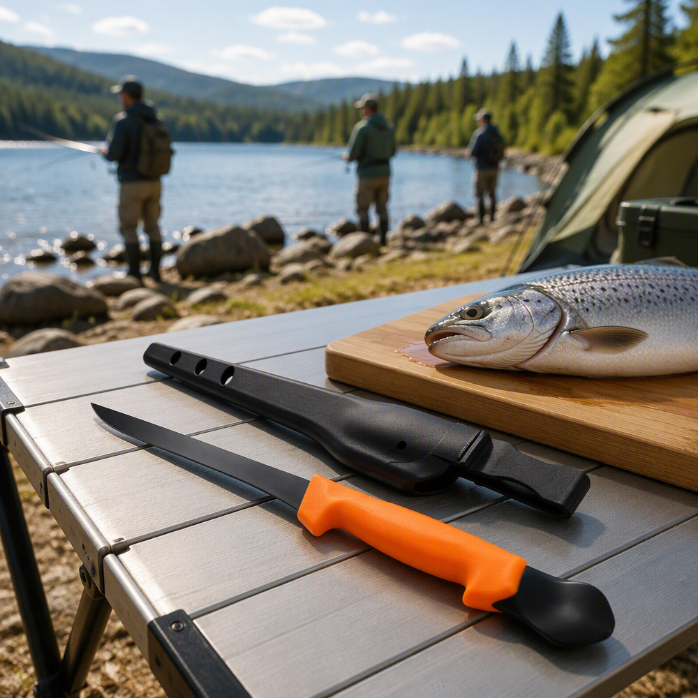 Hip-home New Trending 7Inch Fillet Knife with Gut Spoon