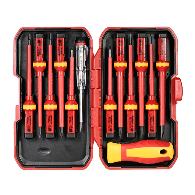 13-Piece 1000V Insulated Electrician Screwdriver Set with Voltage Tester, VDE Certified Electrical Tool Kit for Electricians