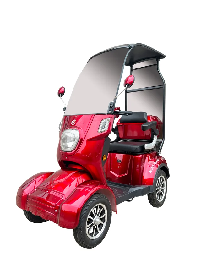 Four-wheel electric scooter for seniors with windscreen