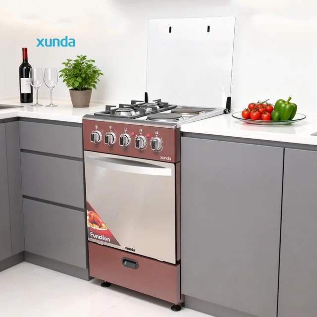 Xunda Favorable Price Gas Electric Stove Burner Electric Integrated Multi-Functional Household Large Oven Cocina a Gas Con Horno