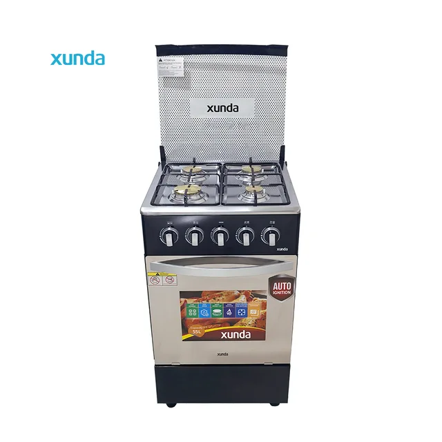 Xunda Gas Stove Kitchen Appliance Baking Cooking Gas Range Stove 4 Burner With Standing Oven Gazinire for Electric Stove