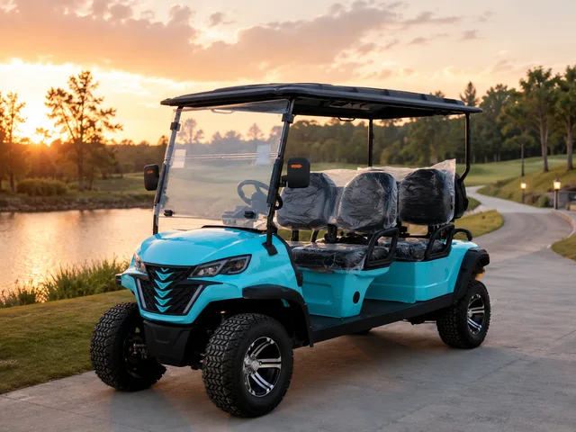 Four-wheel electric scooter, Covered golf cart, four-seater