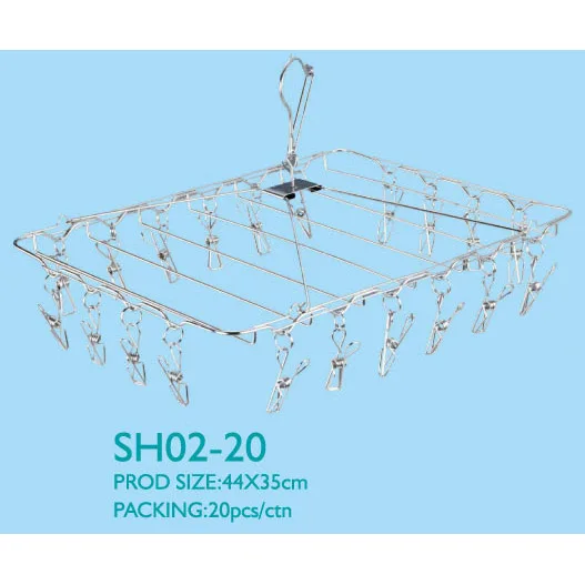 Stainless steel hanger with 20pegs