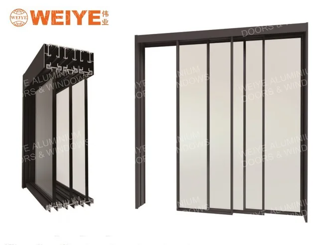 WEIYE 160 series narrow frame hanging sliding door