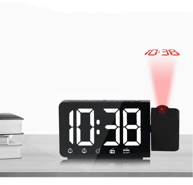 LED projection FM digital alarm clock