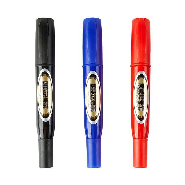 MP2909 permanent marker pen oil based ink fiber dual tip refillable permanent marker multi-function marker black blue red Double tips permanent marker