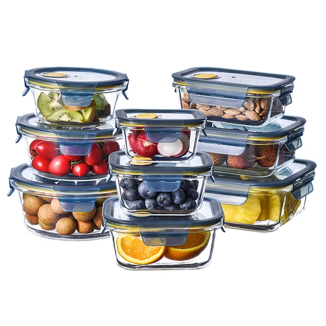 High borosilicate glass food container