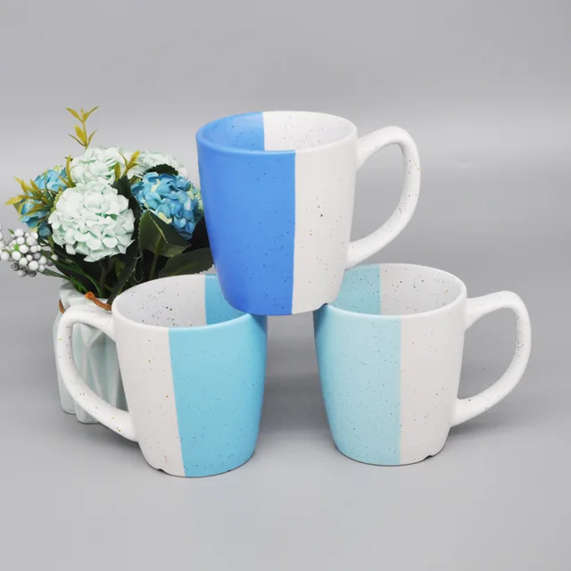8oz Double Cut Matte Sesame Glazed Ceramic mug