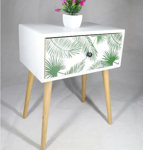 Solid wood furniture paulownia wood cabinet living room wood side table