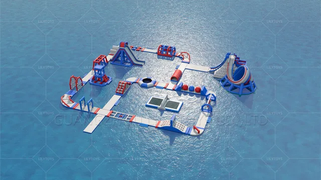 Inflatable aqua park