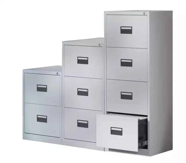 3 drawer vertical filing cabinet with black handle