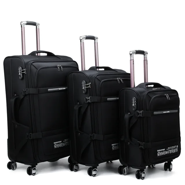 OEM Factory suitcase set soft fabric luggage ultralight case Large capacity