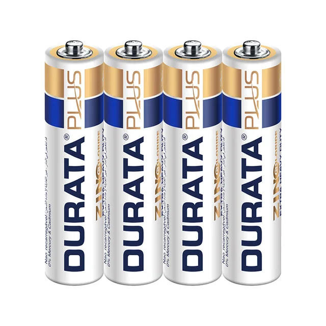DurataPlus Extra Heavy Duty Zinc Carbon Dry Cell Battery AAA Size 1.5V R03 (704-SP4-24)