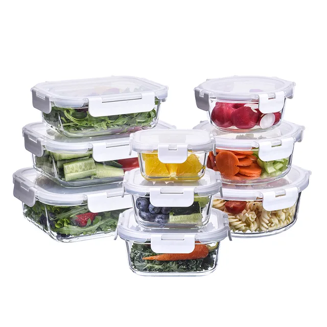 Glass food storage containers