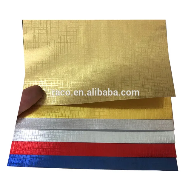 Embossed metallic paper