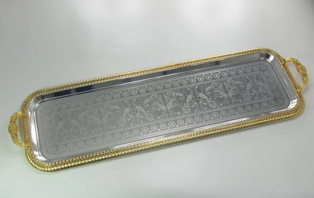 Silver plated serving tray