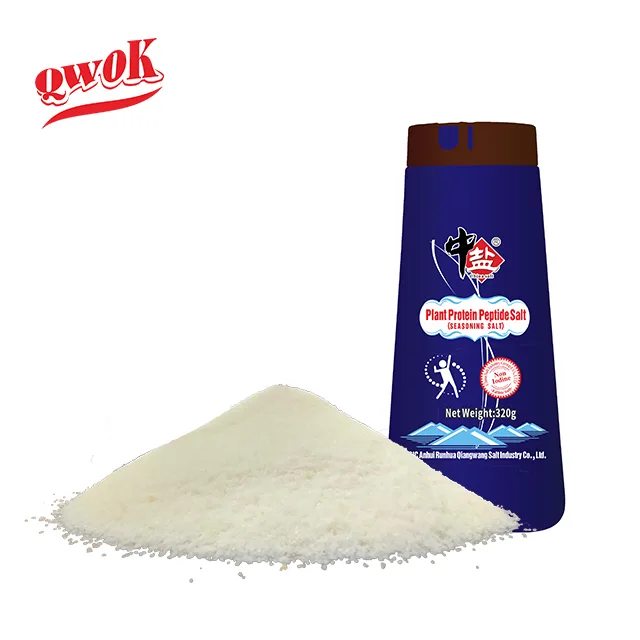 Low sodium plant protein peptide salt